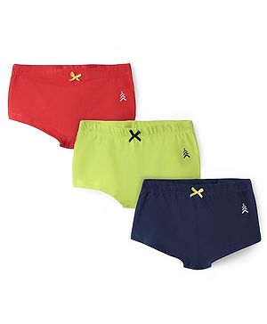 Pine Kids Cotton Elastane Solid Color Hipster Pack of 3 ( Color May Vary )
