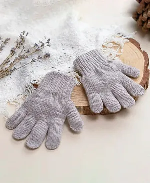 SuperBottoms Woollen Blend Solid Gloves -
                      Grey
