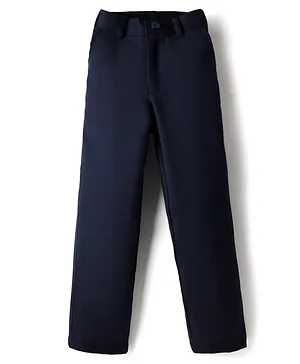 Kookie Kids
                              Woven Full Length Solid Back Elasticated
                              Pant With Pockets - Navy Blue