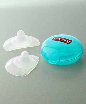 Babyhug Silicone Nipple Shield With Case Pack of 2 - Turquoise