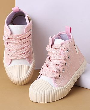 Cute Walk by Babyhug Lace Up Casual Shoes - Pink