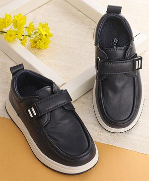 Cute Walk by Babyhug Velcro Closure Formal Shoes - Navy Blue