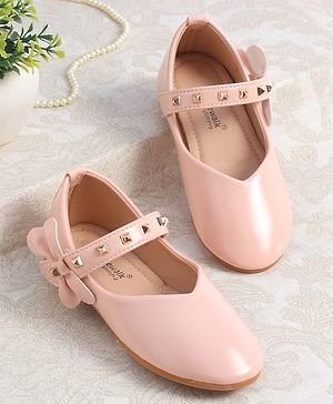 Cute Walk by Babyhug Ballerina with Velcro Closure & Bow Applique - Pink