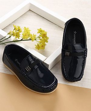 Cute Walk by Babyhug Slip On Loafers - Navy Blue