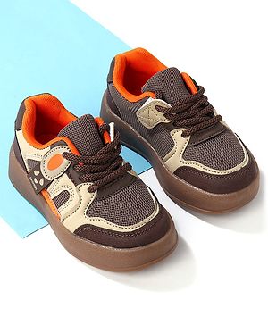 Cute Walk by Babyhug Sports Shoes With Lace Ups Closure - Brown