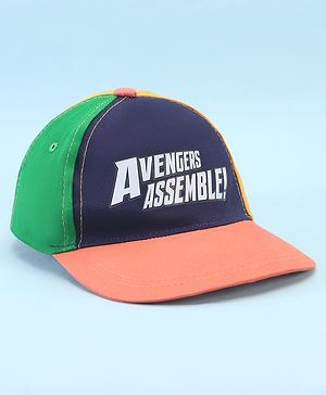 Pine Kids Marvel Cotton Woven Summer Cap with Avengers Graphic Multicolor - Diameter 51 cm