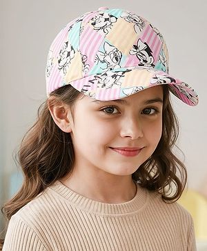 Pine Kids Disney 100% Cotton Summer Cap With Minnie Mouse Family Graphics Pink - Circumference 52 cm