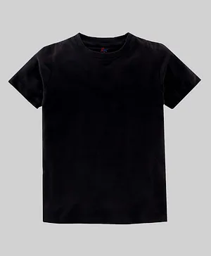 KAVEE Pure Cotton Half Sleeves Solid
                              Tee - Black