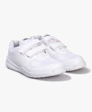 Adidas Kids School Shoes with Velcro Closer - White