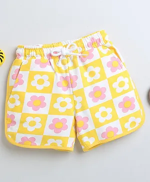 BUMZEE
                              Cotton Woven Above Knee Length Floral
                              Printed Shorts - Yellow