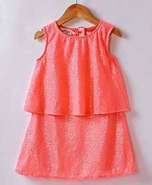 Under Fourteen Only Sleeveless Sequin Embellished Dress - Orange