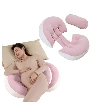 Bembika Pregnancy Pillow Adjustable U
                              Shaped Pregnancy Pillow for Belly and Back
                              Support, Maternity Body Pillow for Side
                              Sleeping, Compact Pregnancy Support Pillow
                              for Comfort(Pink)