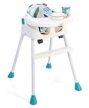 Babyhug 4 in 1 Convertible High Chair with Adjustable Height & Comfortable Seat - White Babyhug 4 in 1 Convertible High Chair with Adjustable Height & Comfortable Seat - White