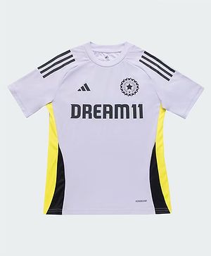 Adidas Kids Knit Half Raglan Sleeves T-Shirt with Sports Theme Print - Lavender
