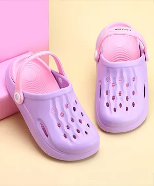 Pine Kids Clogs with Back Strap - Purple
                      & Pink