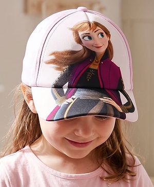 Pine Kids Marvel Cotton Blend Knit Baseball Cap With Frozen Print Pink - Diameter 50 cm