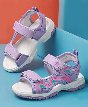 Cute Walk by Babyhug Sandals with Velcro Closure - Purple