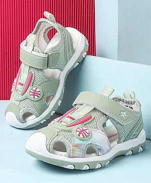 Cute Walk by Babyhug Velcro Closure Sandals - Green