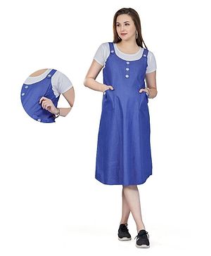 MOMS BEE Cotton Denim Half...
