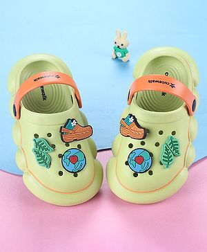 Cute Walk by Babyhug Back Strap Closure Clogs With Applique - Yellow