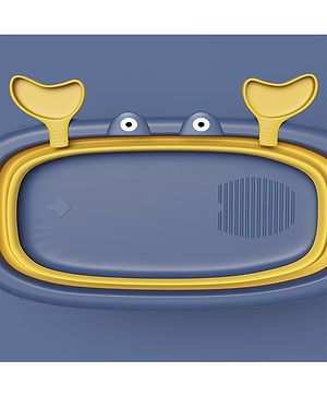 Babyhug Foldable Baby Bath Tub with Drain Plug in Crab Shape - Blue