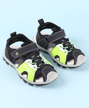 Cute Walk by Babyhug Velcro Closure Sandals With Sport Print - Green