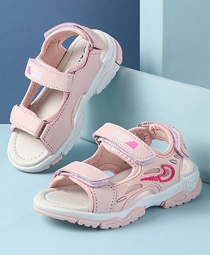 Cute Walk by Babyhug Velcro Closure Sandals with Fashion Applique - Pink