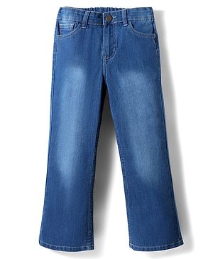 Pine Kids Denim Woven Full Length Washed Jeans - Blue