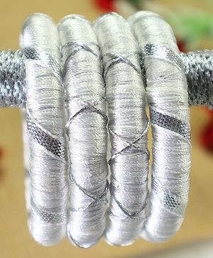 Kamule Set Of 2 Silk Gota Lace...
