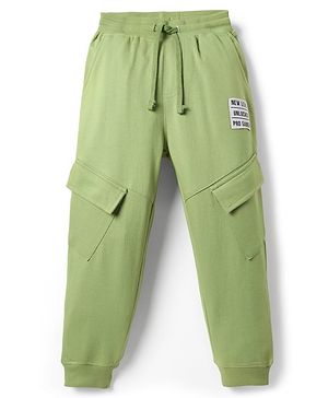 Pine Kids Cotton Knit Full Length Solid Lounge Pant - Light Green
