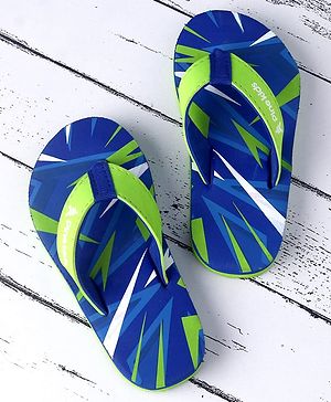 Pine Kids Printed Slip Ons Flip Flops - Blue