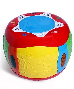 Babyhug Interactive Musical Drum Toy with Lights & Sounds  Fun & Educational| Sensory Play for Babies & Toddlers| Multi-mode Play| Visual & Auditory Skills| BIS Certified| Gifting for Boys & Girls