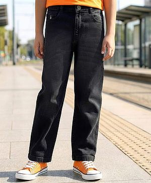 Pine Kids Denim Full Length Washed Jeans -Charcoal Grey