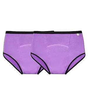 SuperBottoms Maxabsorb Bamboo Cotton
                              Pack Of 2 Solid Stain Proof 8Hr Absorbent
                              Period Panties - Lilac