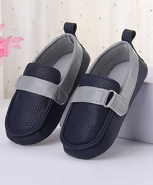 Cute Walk by Babyhug Slip on Booties - Navy Blue
