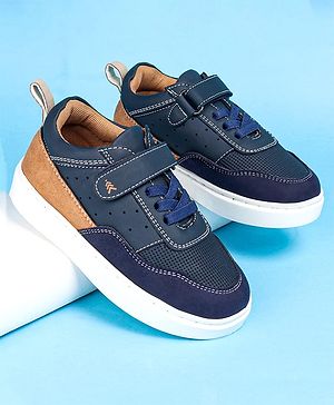 Pine Kids Casual Shoes with Velcro Closure - Navy Blue