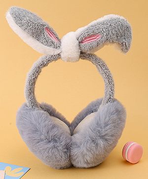 Babyhug Ear Muffs with Ear Applique - Grey