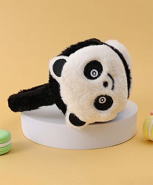 Babyhug Ear Muffs with Panda Design - White & Black