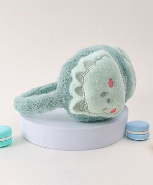 Babyhug Ear Muffs with Dino Design - Light Green