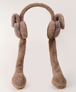 Babyhug Ear Muff with Bear Design - Tan