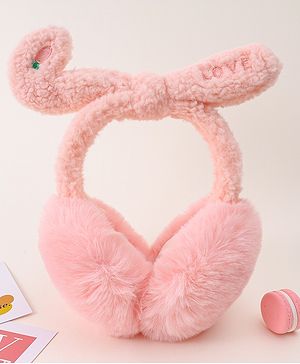 Babyhug Ear Muffs with Ear Applique - Pink