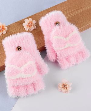 Babyhug Gloves with Design - Light Pink