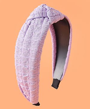 Pine Kids Hair Band Knot Detailing with Textured Design - Purple