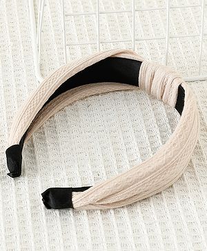Pine Kids Hair Band Knot Detailing with Textured Design - Light Pink
