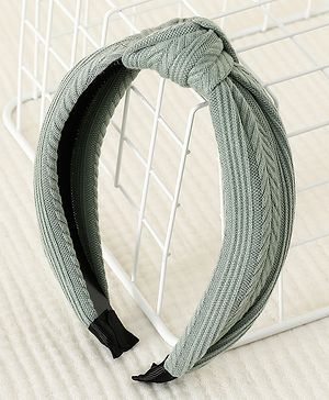 Pine Kids Free Size Hair Band with Knot Detailing - Olive Green