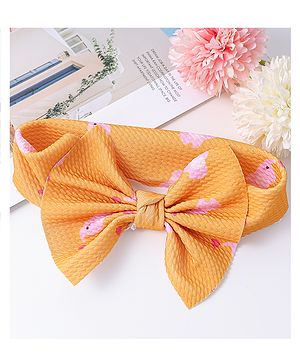 Babyhug Bow Applique Headband- Orange