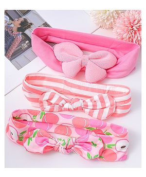 Babyhug Headbands with Knot Detailing & Butterfly Applique Pack of 3 - Multicolor