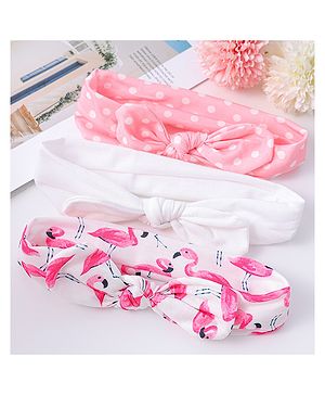 Babyhug Headbans with Knot Detailing Pack of 3 - Pink
