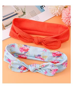 Babyhug Headbands with Knot Detailing Pack of 2 - Multicolor