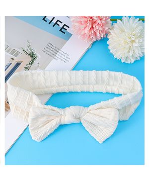 Babyhug Headband with Knot Detailing - Beige